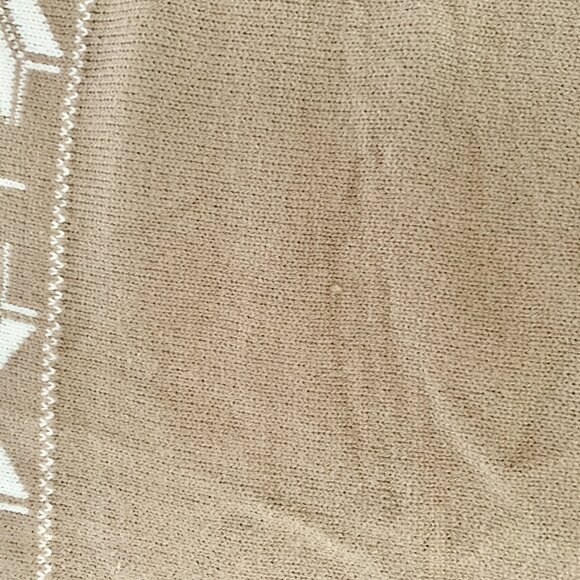 Mountain Ridge Quarter Zip Knit Sweater Beige Cream Pullover - Picture 4 of 6